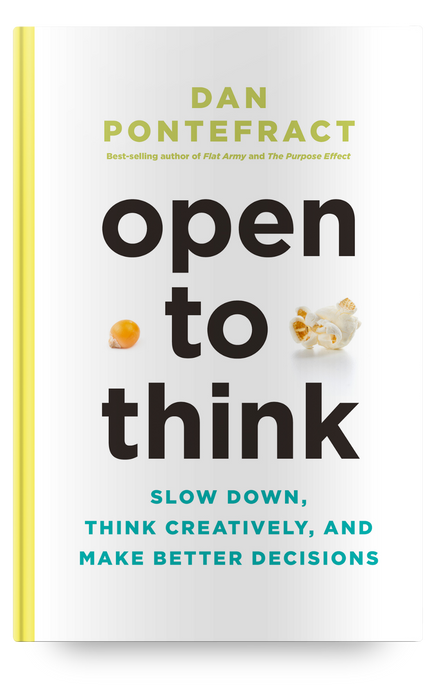 OPEN TO THINK book - signed by the author, Dan Pontefract