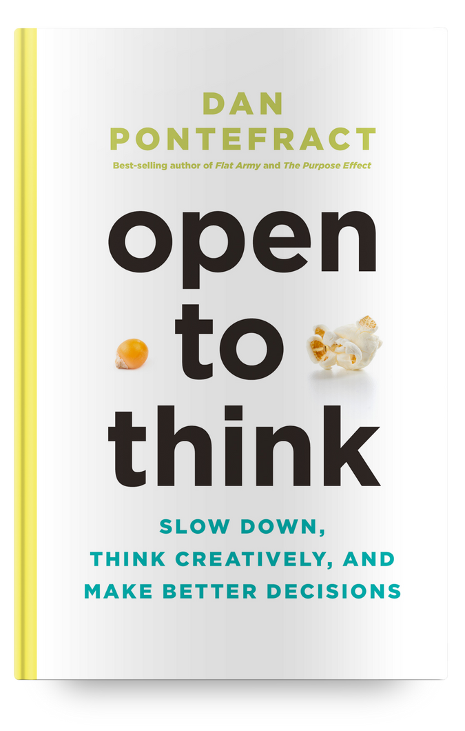 OPEN TO THINK book - signed by the author, Dan Pontefract